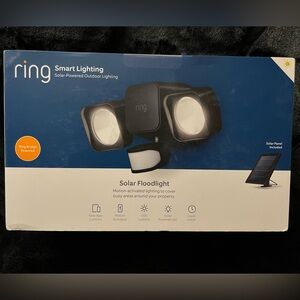 Ring Black Solar-Powered Outdoor Light